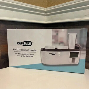 Kapsule UV Sanitizing Toothbrush Holder - Storage with Space for 4 Toothbrushs